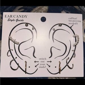 Ear Candy Cuff and Hoop Earring Set